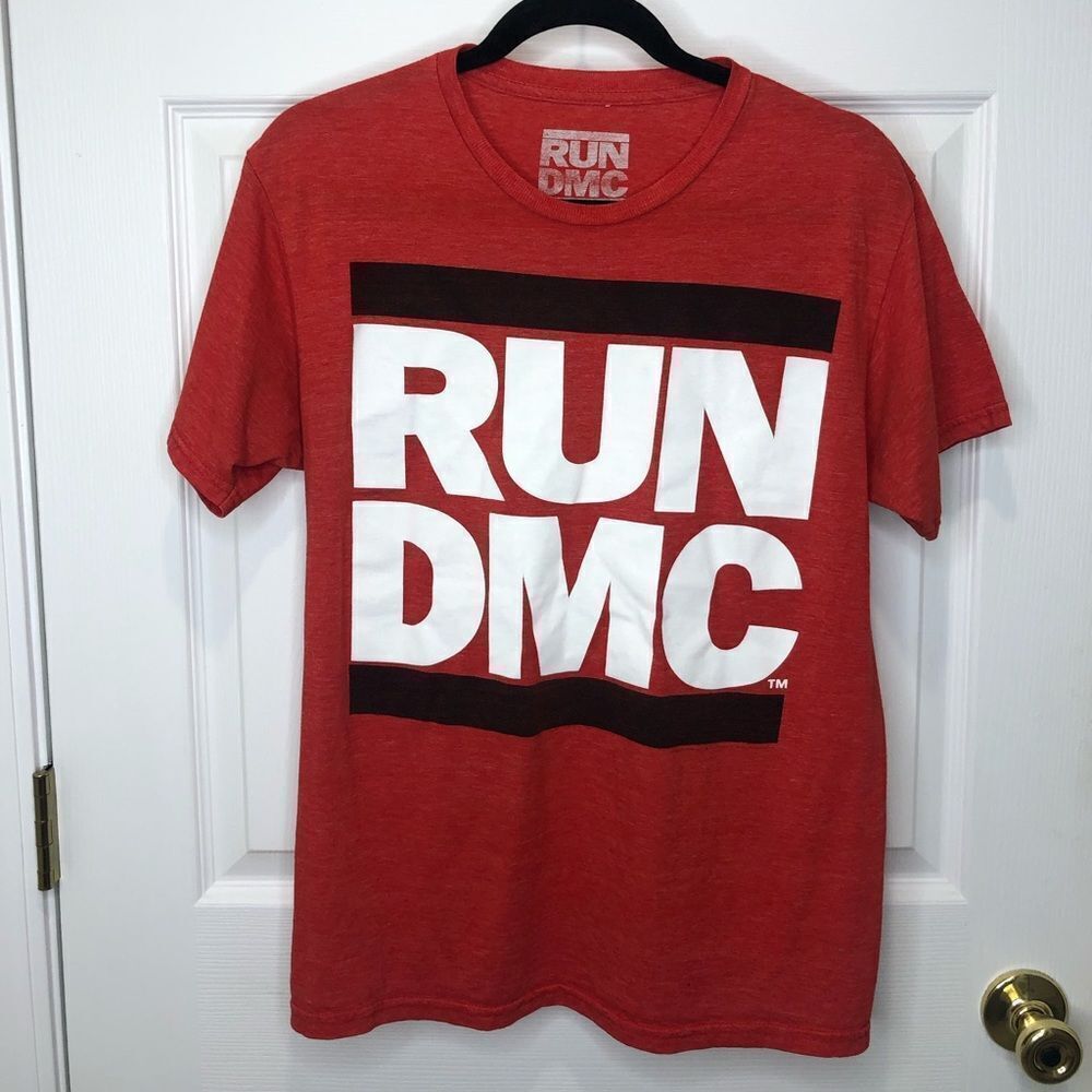 RUN DMC red shirt sleeve tee shirt, size medium - Picture 2 of 7